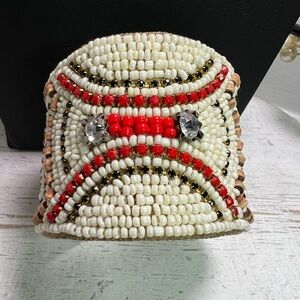 Sam Dupont Beaded Southwestern Tribal Boho Cuff Bracelet D13